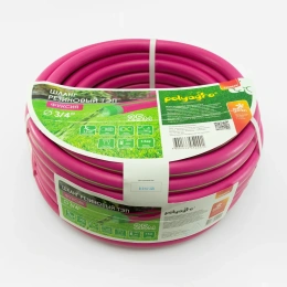 Армированный трёхслойный морозостойкий шланг POLYAGRO ТЭП 3/4", 25 м, фуксия 7558625