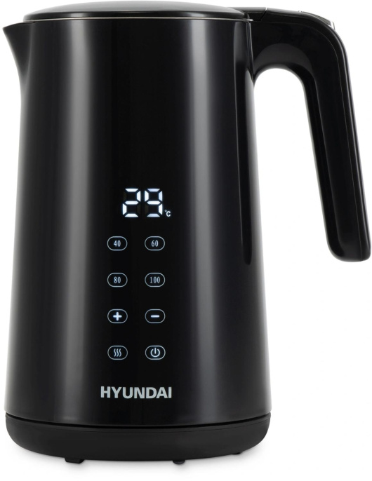 Чайник электрический Hyundai HYK-S4017 1.7л. 2200Вт черный корпус: металл