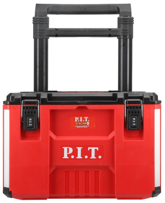 Ящик для инструментов P.I.T. HTLB02-4933 грузоподъемность: 50 кг, герметичный, материал корпуса: ABS + PP, складная рукоятка для переноски, колеса с противоскользящими накладками