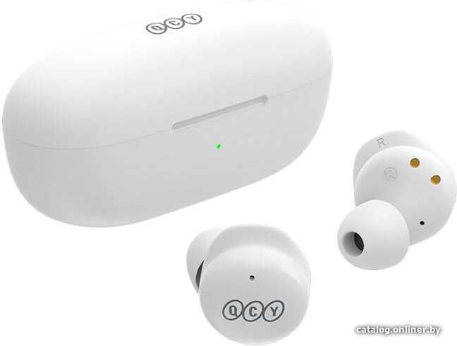 Беспроводные наушники QCY-T17 White Чипсет: Jieli AD6973D. Bluetooth 5.1. Поддержка профиля: HFP/A2DP/AVRCP. Динамик: 6 мм динамический драйвер. Время музыки: 7.5 ч. Время вызова: 4.5 ч. (BH21Q17A)