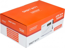 Стабилизатор напряжения Smartwatt AVR Slim 1000RW 1000ВА белый 4512020310001