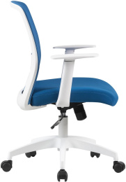 Кресло Cactus CS-WMC333-BL, сетка/ткань, до 100кг, фиксированные подлокотники,  темно-синий
