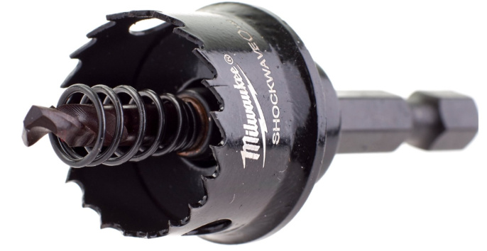 Коронка Milwaukee Shockwave 22мм (49569810) (пильная, центрирующее сверло, обрабатываемый материал: алюминий, металл, цветные металлы, рабочий диаметр: 22 мм, хвостовик: шестигранный)