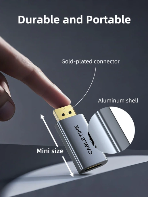 Адаптер CABLETIME CP22A (CT-DMHF4K-AG3) DP to HDMI Adapter 4K30Hz