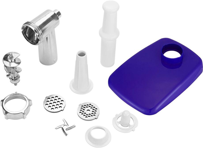 Мясорубка KitFort КТ-2112-1, белый / синий