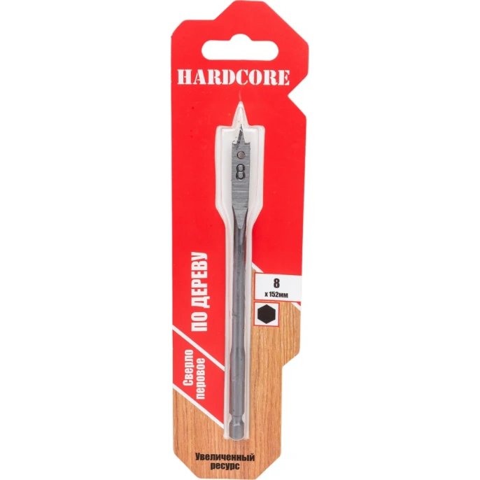 Сверло по дереву перовое с подрезателями (8x152 мм) Hardcore 160815