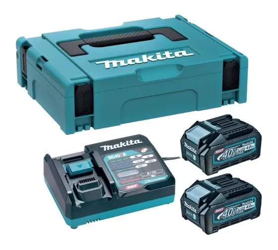 Комплект PSK MKP1G002 40V XGT аккумулятор BL4040 2 шт. + зарядное устройство DC40RA XGT в кейсе 191J99-7