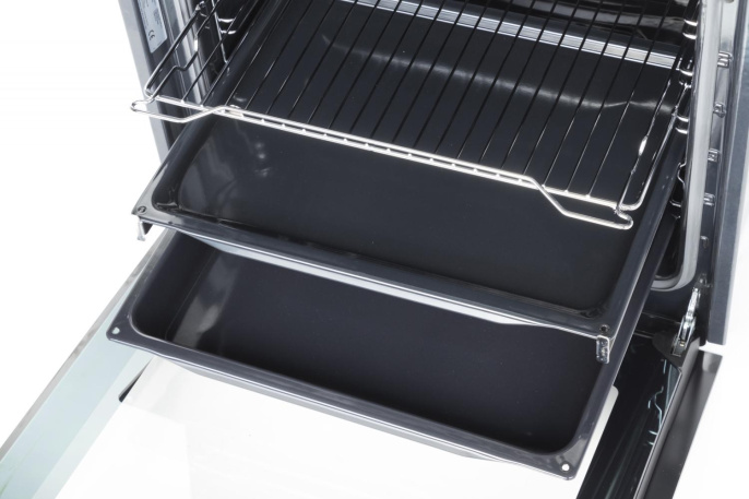 Духовой шкаф электрический Gorenje BOSB6737E06X, 77л, дверца с 2 стеклами, нержавеющая сталь/черный