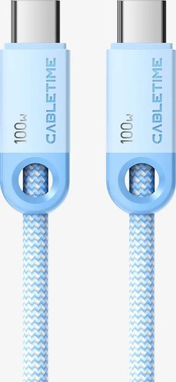 Кабель USB-C CABLETIME CUP0H (CT-CM100-PBL1) синий 1 м для смартфонов, планшетов