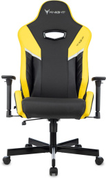 Кресло игровое Knight Thunder 5X черный/желтый экокожа с подголов. крестов. металл