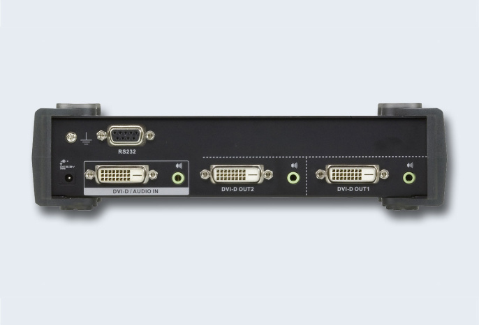 Разветвитель, электрон. ATEN VS172-AT-G, DVI Dual Link+Audio, 1 2 монитора, 5 метр., F, без шнуров, DC 5.3V