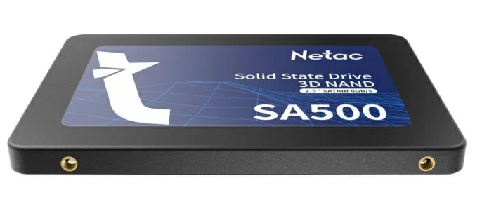 SSD накопитель Netac SSD SA500 480GB 2.5 SATAIII 3D NAND, R/W up to 520/450MB/s, TBW 240TB, 3y wty