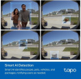 Умный дверной звонок TP-Link Tapo D235  датчик освещенности/движения (PIR), подключение к Wi-Fi, соединение Wi-Fi, управление через Amazon Alexa/Google Home/TP-Link Tapo, размещение уличное/внутри помещения, питание: сеть 100-240В/USB 5В/аккумулятор, голо