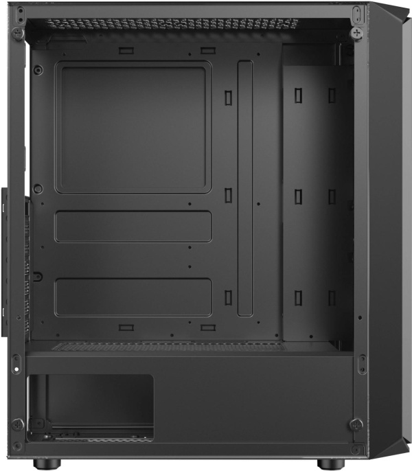 Корпус Оклик OCC-MD303 черный без БП ATX 6x120mm 2xUSB2.0 1xUSB3.0 audio bott PSU