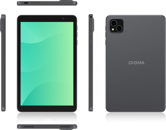8" Планшет Digma G8 3/32 GB SC9863A 4G, 1280 x 800, Android 15 Go, темно-серый [da6b8p02]