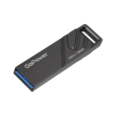 Флеш-накопитель GoPower TITAN 256GB USB3.0 металл черный графит (1/50/1000)