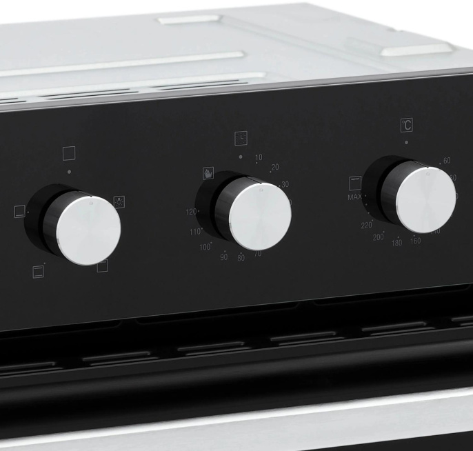 Духовой шкаф электрический Krona Essenza 60 Bl G2,  56л,  дверца с 3 стеклами,  черный