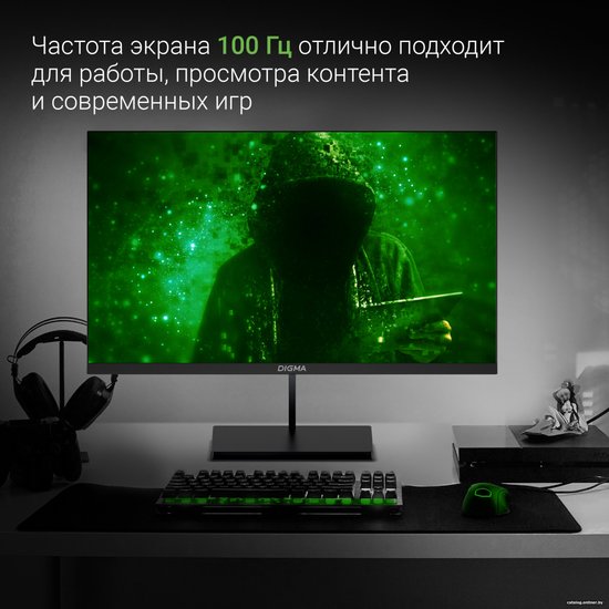 Монитор DIGMA 23.8" Progress 24P501F IPS FHD, черный, 5ms, HDMI, DP, VGA, M/M, 100Hz, 250cd Ex 1895757