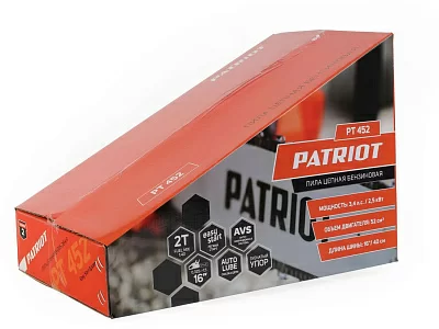 Бензопила Patriot PT 452 2500Вт 3.4л.с. дл.шины:16" (40cm) (220104452)