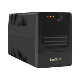ИБП ExeGate Power NB-600.LED.AVR.2SH (600VA/360W, LED, AVR, 2*EU/Тип F(Schuko), батарея 12V 7.2Ah, Black) EX299753RUS