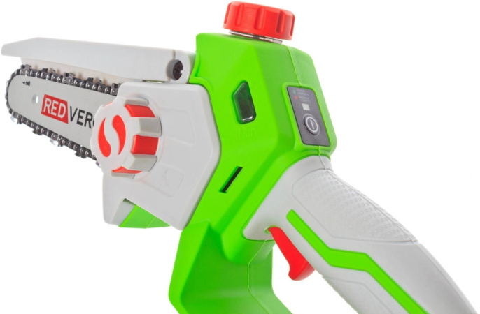 Аккумулятоная цепная пила RedVerg RD-C18BL/U дл.шины:5" 12.7cm