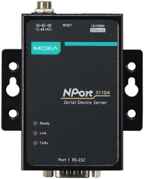 Преобразователь MOXA NPort 5110, 1 порт RS-232 DB9M , 1 порт 10/100BaseTX