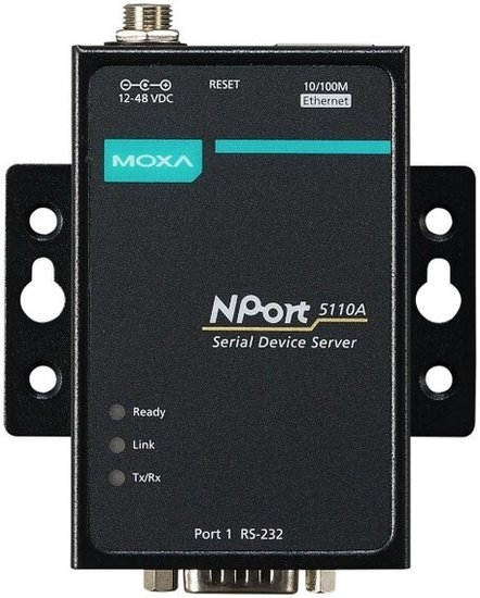 Преобразователь MOXA NPort 5110, 1 порт RS-232 DB9M , 1 порт 10/100BaseTX