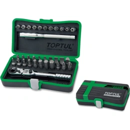 Набор головок TOPTUL MINI 1/4" 6 гранные, 34 предмета GADW3401