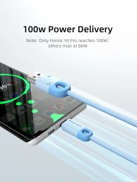 Кабель USB A CABLETIME CAP1L (CT-AMCM6A-PBW2) 2 м, черный, USB-A на USB-C для быстрой зарядки смартфонов