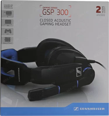 Наушники с микрофоном Sennheiser GSP 300 (шнур 2.5м с регулятором громкости) 507079