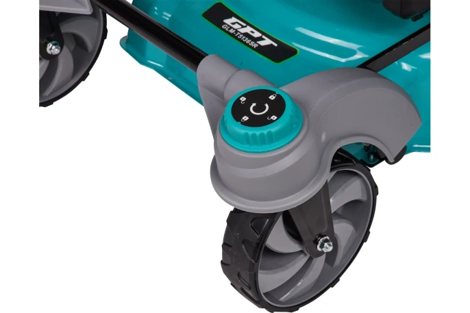 Газонокосилка бензиновая GPT GLM-Т5136SR роторная газонокосилка, самоходная, бензиновый двигатель, 3600 Вт, 5 л.с., ширина скашивания: 51 см 60 л