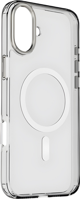 Чехол для смартфона Momax CaseForm Play для iPhone 16 Plus MXAP24LT совместимость с MagSafe, покрытие с защитой от УФ-излучения, поверхность: матовая, материал: полиуретан, алюминий, цвет: прозрачный