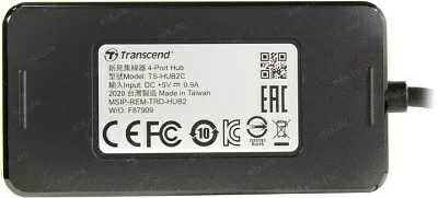 Концентратор USB Transcend TS-HUB2C USB3.0 4-Port HUB Type-C