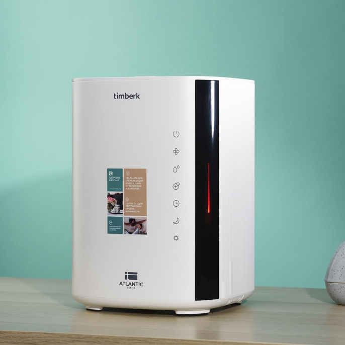 Увлажнитель воздуха ультразвуковой Timberk T-HU3.5-A14E-W, 3.5л, белый/черный