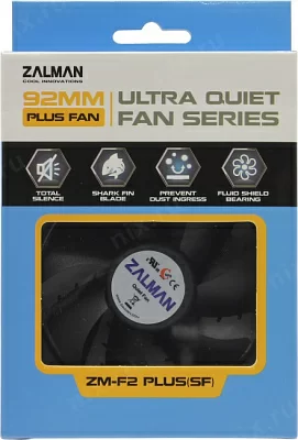Вентилятор ZALMAN ZM-F2 Plus SF Fan for m/tower (3пин 92x92x25мм 20-23дБ 1500об/мин)