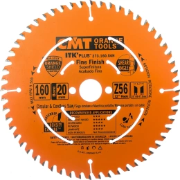 Диск пильный по ламинату (160x20/16x1,7/1,1 мм; Z56) CMT 273.160.56H