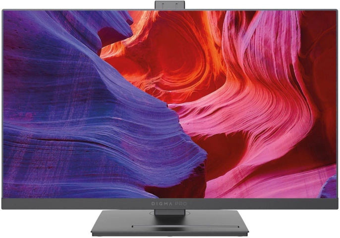 Моноблок Digma Pro Vision 23.8" Full HD i5 1235U (1.3) 16Gb SSD512Gb Iris Xe CR Windows 11 Pro Eth WiFi BT 90W клавиатура мышь Cam черный 1920x1080
