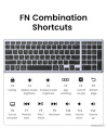 Клавиатура беспроводная UGREEN KU005 15956 2.4GHz Bluetooth5.0 Ultra Slim Wireless Keyboard. Цвет: серебристый