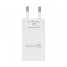 Cablexpert Адаптер питания, Qualcomm QC 3.0 , 100/220V - 1 USB порт 5/9/12V, белый MP3A-PC-16