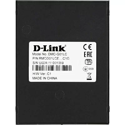 Конвертер D-Link DMC-G01LC/C1A, Media Converter with 1 100/1000Base-T port and 1 100/1000Base-X SFP port.