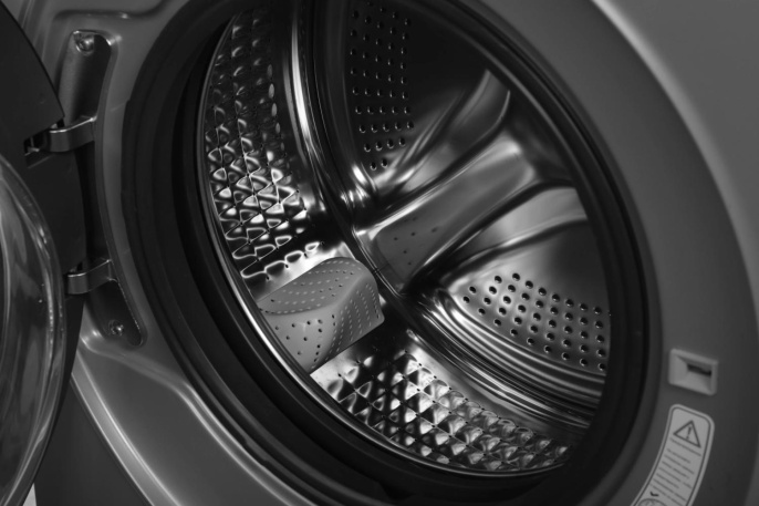 Стиральная машина узкая HAIER HW70-BP12919S, с фронтальной загрузкой, 7кг, 1200об/мин, с паром, инверторная