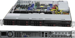 Серверная платформа SUPERMICRO 1029P-MT 1U 2 x Socket P Xeon Scalable up 140W, C621, 8 x DDR4 DIMM, 8 x 2.5'' HotSwap, 8 x SATA3 Intel; RAID 0, 1, 5, 10, 1 x PCI-E x8, 1 x NVMe M.2, 2 x Marvell 88E1512, 600W, IPMI Retail