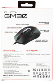 Мышь проводная MSI Clutch GM30, игровая, оптическая, USB, 6200dpi, черный [s12-0401850-d22]