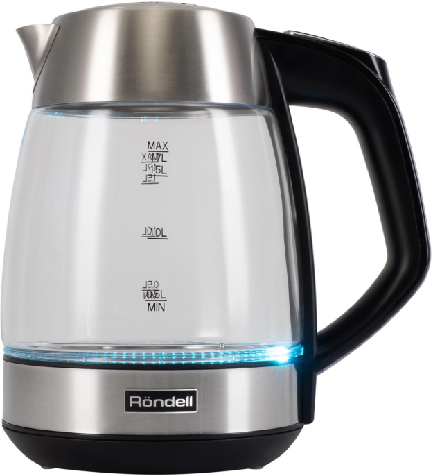 Чайник электрический Rondell RDE-1004, 1.7л, стекло/металл