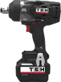 Гайковерт TEH LW1500N-1B (мах крутящий момент: 1500 нм, 3 режима работы, патрон: 3/4 дюйма с отверстием и фрикционным кольцом,комплектация: акб 6ач, зу, кейс)