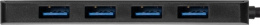 USB-Хаб (концентратор) 4-в-1 ExeGate DUB-4CP/1 (кабель-адаптер USB Type C --> 4xUSB3.0, доп. разъем USB Type-C для подключения источника питания, Plug&Play, черный) EX293986RUS