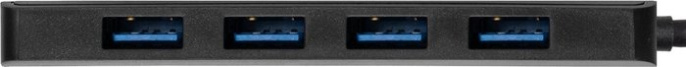 USB-Хаб (концентратор) 4-в-1 ExeGate DUB-4CP/1 (кабель-адаптер USB Type C --> 4xUSB3.0, доп. разъем USB Type-C для подключения источника питания, Plug&Play, черный) EX293986RUS