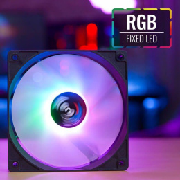 Вентилятор Aerocool Frost 12 120мм, 3-pin, от БП:4-pin (Molex), 1000об/мин, 23.7 дБ, RGB, черный, Ret [frost 12 frgb molex + 3p]
