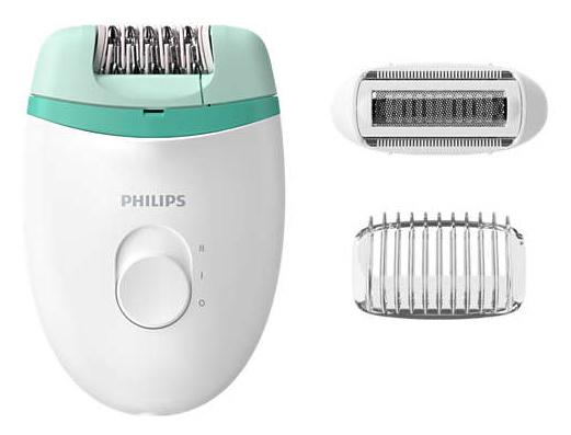 Эпилятор Philips BRE245/00 скор.:2 насад.:2 от электр.сети белый/мятный