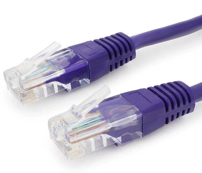 Патч-корд PREMIER PP12-0.25M/V литой (molded), UTP, кат.5E, 0.25м, 4 пары, 26AWG,  алюминий омедненный,  многожильный,  фиолетовый